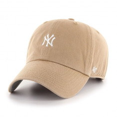 47brand șapcă MLB New York Yankees culoarea bej, cu imprimeu B-BSRNR17GWS-KH