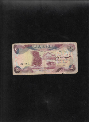 Irak 5 dinari dinars 1982 uzata foto