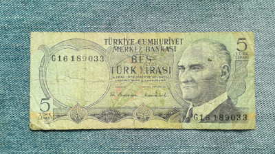 5 Lire 1970 Turcia foto