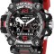 Ceas de mana barbatesc Smael Dual Time Cronograf Cronometru Sport Stil Army Militar Alarma Rosu