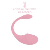 Stimulator LE CRUSH ROSE PALE, control prin aplicatie, cu 10 functii de vibratie, rezistent la apa, pentru stimularea clitorisului si punctului G, roz
