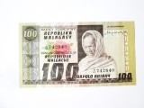 Rara! Republica Malgasa/Madagascar 100 Francs/20 Ariary 1974 aUNC,bancnota din imagini
