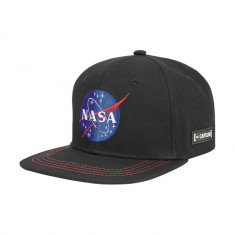 Capslab șapcă de baseball din bumbac X Nasa culoarea negru, cu imprimeu