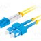 Patch cord fibră optică LANBERG LC/UPC - SC/UPC 0,5m galben duplex SMF G657A1 9/125&micro;m
