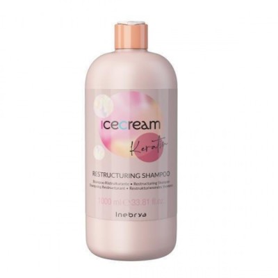 Șampon restructurant cu keratină Inebrya Ice Cream 1000 ml foto