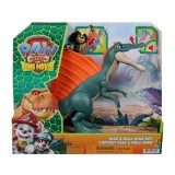 Set de joaca Paw Patrol Dino Rise &amp; Roll cu Rex si Spinozaur interactiv