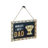 Decoratiune de perete, mesaj World&amp;#039;s Best Dad, 30x20 cm, Lemn, ATU-084015, Oem
