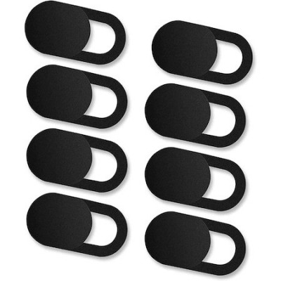 Set de 8 protectii adezive pentru camera telefon tableta - Negru foto