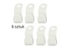 Set 6 c&acirc;rlige pentru umeraș, plastic, alb, Oem