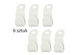Set 6 c&acirc;rlige pentru umeraș, plastic, alb, Oem