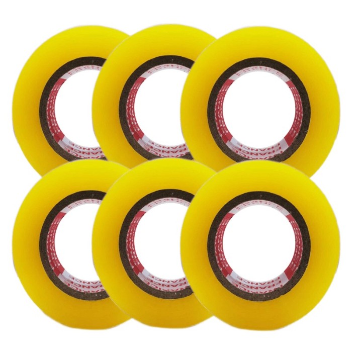 Set 6 role Banda adeziva tip scotch, 45 mm x 300 m, Transparent