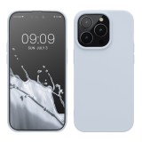Husa pentru apple iphone 14 flippy, liquid silicone, cu microfibra pe interior, protectie antisoc, grey, gri