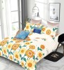 Lenjerie de pat pentru o persoana cu 2 huse de perna dreptunghiulara, Iliotropio, bumbac mercerizat, multicolor