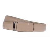 Curea barbati eleganta pentru costum piele naturala, Bej, 3.5cm TK12BEJ, MADE IN ROMANIA