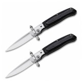 Cumpara ieftin Set de doua bricege DEPOX&reg;, lamă oțel inoxidabil 420, m&acirc;ner lemn și metal, 23.5 cm