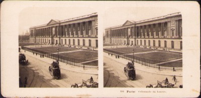ST29N Paris, Collonade du Louvre, stereoscopic photo foto