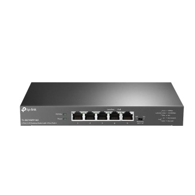 Switch 4 porturi PoE RJ45 2.5G, 1 port RJ45 2.5G, Unmanaged - TP-Link TL-SG105PP-M2 foto