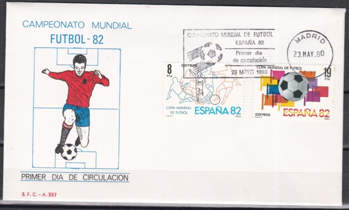 Spania 1980 - Cupa Mondială de fotbal - Spania, FDC
