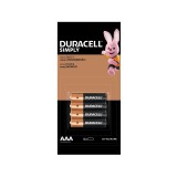 Set 4 baterii alcaline, Duracell, AAA (R3), 1.5 V AutoProtect KeyCars, Oem