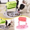 Dozator Mancare Caini Interactiv KIK Roz - Hranire Lenta, Antibalonare, Distractiv, Plastic Rezistent, 25x32x32 cm