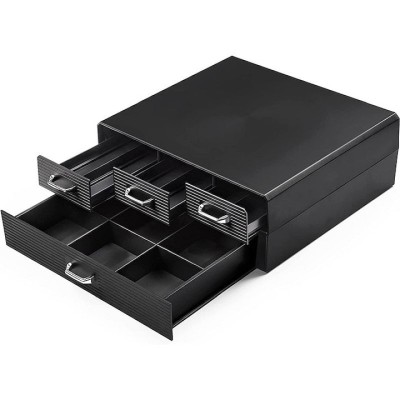 Organizator capsule cafea, PROCART, 4 sertare depozitare, 2 nivele, negru foto