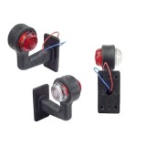 Lampa gabarit auto BestAutoVest 12V/ 24V , cu cot de 90 grade, lungime brat 100mm, Stanga/ Dreapta, Rosu, Alb