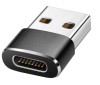 Adaptor USB la USB-C, pentru transfer date si incarcare, negru, Oem
