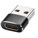 Adaptor USB la USB-C, pentru transfer date si incarcare, negru