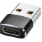 Adaptor USB la USB-C, pentru transfer date si incarcare, negru