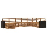 vidaXL Set de canapele de exterior 8 pcs natural Lemn Solid de Acacia 3384720