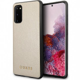 Husa Plastic - TPU Guess Iridescent pentru Samsung Galaxy S20 G980 / Samsung Galaxy S20 5G G981, Aurie GUHCS62IGLGO