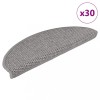 Covorase Scari Autoadezive 30 Buc Argintiu 65x21cm Sisal Antiderapante Lavabile