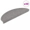 Gossi covorase autoadezive scari, 30 buc., argintiu, 65x21x4cm, sisal