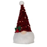 Cumpara ieftin Figurina Mos Craciun textil cu led 10x10x25 cm