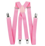 Cumpara ieftin Bretele Axy pentru barbati cu spate in forma de X, latime 2.5 cm, lungime 50-120 cm, roz - OUTLET