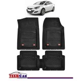 Covorase Auto TeamCar&reg; Tip Tavita Compatibile Opel Astra J Sedan(2009-2015) Negru Material Rezistent, Cauciuc