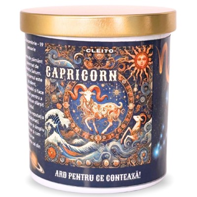 Lum&amp;acirc;nare Zodia Capricorn &amp;ndash; Parfum Floral Elegant - Ceara Soia si Cocos, 220 g foto