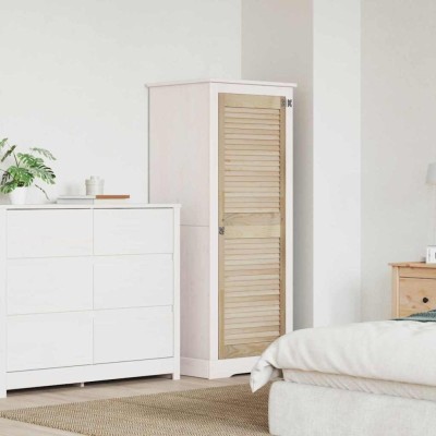 vidaXL Ușă de Dulap natural 140.5 x 2.1 x 49.5 cm Lemn masiv de pin 42019262 foto
