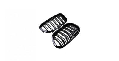 Set 2 grile duble, negru lucios, M Design pentru BMW F20 Facelift foto