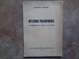 Constantin V. Predeanu - Reflexions philosophiques (Reflecții filosofice) Les problemes de l'espace et du temps , 1943
