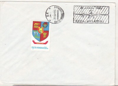bnk fil Plic stampila ocazionala Ziua aviatiei 1981 Satu Mare foto