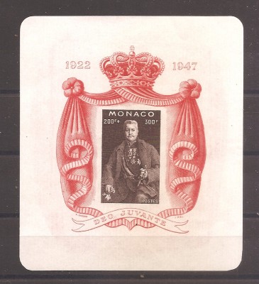Monaco 1947 - Ludovic al II-lea - de 25 de ani Print de Monaco, MNH foto