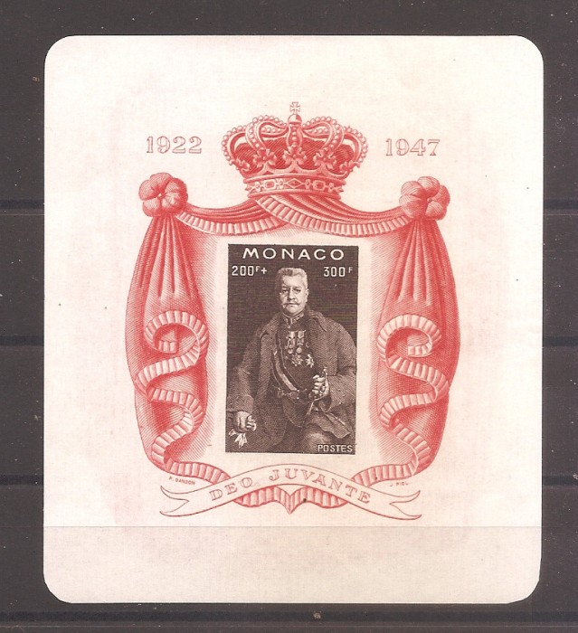 Monaco 1947 - Ludovic al II-lea - de 25 de ani Print de Monaco, MNH