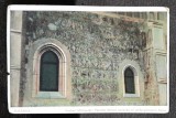 Carte postala, Suceava, Vechea Mitropolie, peretele dinspre miazazi cu veche pictura in fresco, perioada interbelica