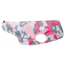 Pelerină de ploaie pentru c&acirc;ini, Pollock, camuflaj roz, XXL