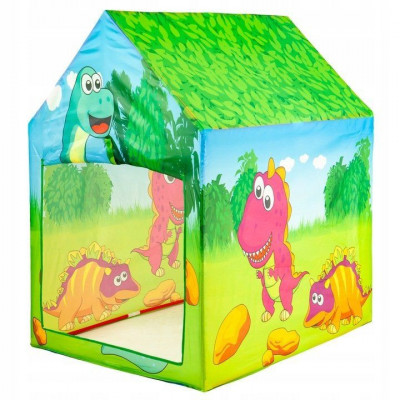 Cort de joaca pliabil pentru copii Dino World, cu 2 intrari, 95x70x100 cm, multicolor foto