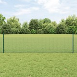 VidaXL &Icirc;ngrădire cu plasă sudată cu 22 U Posts Verde 0.5x50 m Oțel
