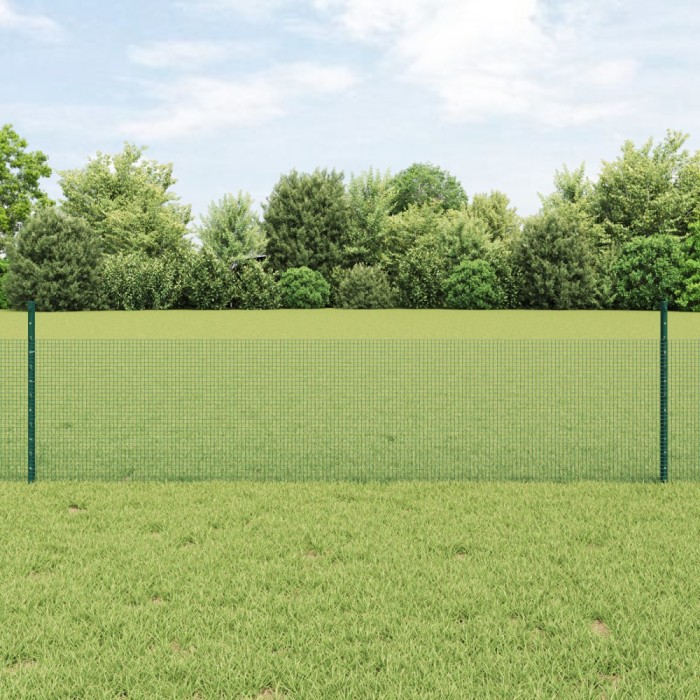 vidaXL Set de Panouri de Gard Rustic Set de 2 Verde Metal 10 x 0.5 m