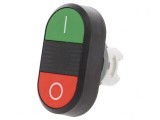 Comutator dublu 22mm roşu/verde fără IP66