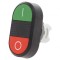 Comutator dublu 22mm roşu/verde fără IP66